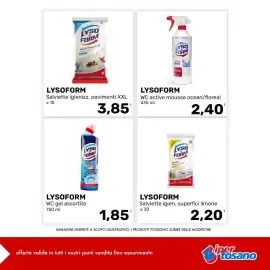 Volantino Iper Tosano settimana 32 Pagina 1: LYSOFORM Salviette igienizz. pavimenti XXL €3,85