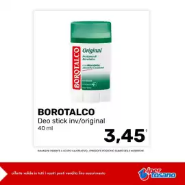 Volantino Iper Tosano settimana 32 Pagina 12: Borotalco deo stick inv/original €3,45
