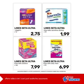 Volantino Iper Tosano settimana 32 Pagina 8: LINES SETA ULTRA Intervallo sensitive distesi €1,99