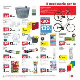 Volantino Carrefour Market Pagina 19: Penne Cristal Soft Bic €1,61, Secchio con Strizzatore e Mop €4,97