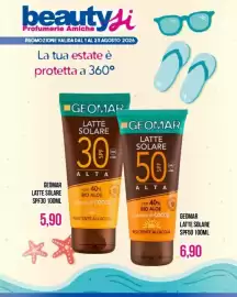 Volantino Beauty Si Pagina 1: Geomar latte solare spf30 €5,90, Geomar latte solare spf50 €6,90