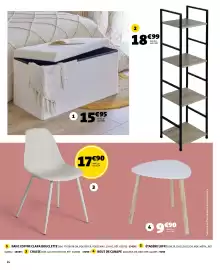 Catalogue GiFi page 14: Banc coffre clara bouclette €15,95, Étagère luffi €18,99
