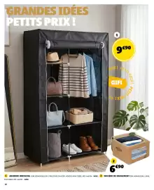Catalogue GiFi page 16: Armoire dressing €9,90, Panière de rangement €6,90