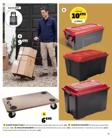 Catalogue GiFi page 19: Chariot diable pliable €9,95, Chariot de transport €6,95
