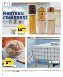 Catalogue GiFi page 6: 8 boîtes de conservation €14,99, La corbeille à fruits €2,49