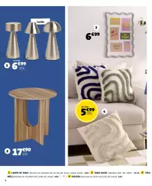 Catalogue GiFi page 8: Lampe de table €6,99, Table basse €17,90