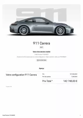 Porsche (valable jusqu'au 30-09)