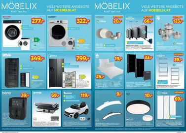 Möbelix Prospekt Seite 4: Mäser Kombiservice Ossia €20,00, Midea Side-by-Side €799,00