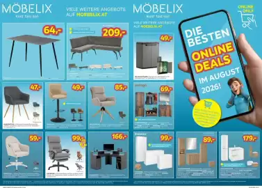 Möbelix Prospekt Seite 1: Eckbank €209,00, CHEFSSESEL €99,00