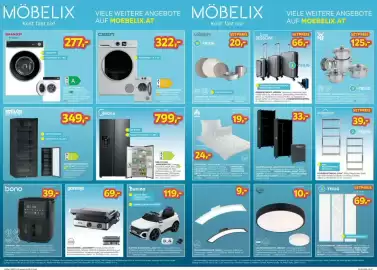 Möbelix Prospekt Seite 4: Mäser Kombiservice Ossia €20,00, Midea Side-by-Side €799,00