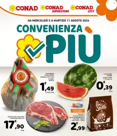Volantino Conad | Convenienza Più Pagina 1: Biscotti Mulino Bianco €2,99, BISTECCHE CON OSSO DI BOVINO ADULTO €17,90