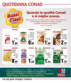 Volantino Conad | Convenienza Più Pagina 5: Panna CONAD €1,89, LEGUMI CONAD fagioli borlotti €0,89