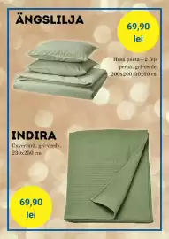 Catalog Ikea Pagină 3: Ängslilja husă pilotă + 2 fețe pernă, gri-verde €69,90