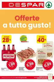 Volantino Despar Pagina 1: Pasta di semola formati assortiti Rummo €0,89, Birra classica Peroni €1,99
