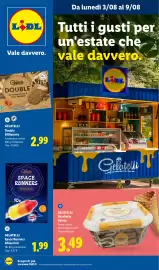 Volantino Lidl settimana 32 Pagina 1: GELATELLI Space Runners Ghiaccioli €1,99, Gelatelli Double Billionaire €2,99