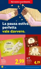 Volantino Lidl settimana 32 Pagina 2: Gelatelli Stecco gelato al pistacchio €2,99, Gelati Mini Mix €4,29