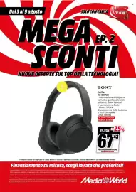 Volantino MediaWorld settimana 32 Pagina 12: Sony Cuffie WHCH720 €67,43