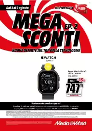 Volantino MediaWorld settimana 32 Pagina 15: Apple Watch Ultra 3 GPS + Cellular €747,15