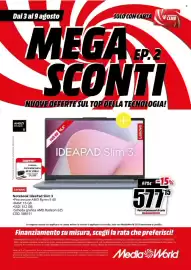 Volantino MediaWorld settimana 32 Pagina 20: Lenovo Notebook IdeaPad Slim 3 €577,15