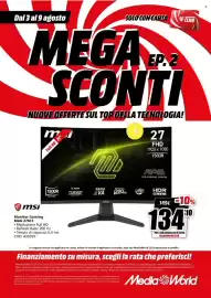 Volantino MediaWorld settimana 32 Pagina 23: Msi Monitor Gaming MAG 276CF €134,10