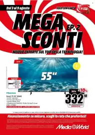 Volantino MediaWorld settimana 32 Pagina 33: Hisense Smart TV 55" 55A6S €332,10