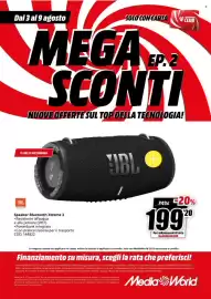 Volantino MediaWorld settimana 32 Pagina 36: JBL Speaker Bluetooth Xtreme 3 €199,20