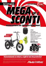 Volantino MediaWorld settimana 32 Pagina 40: E-Bike X8 Pro €809,10