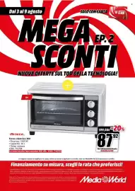 Volantino MediaWorld settimana 32 Pagina 41: Forno elettrico 300 Ariete €87,92