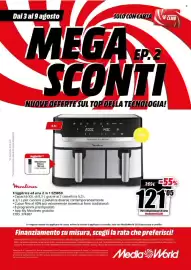 Volantino MediaWorld settimana 32 Pagina 42: Friggitrice ad aria 2 in 1 Moulinex €121,05