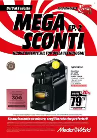Volantino MediaWorld settimana 32 Pagina 44: Macchina per caffè in capsule Inissia EN80.B €79,19