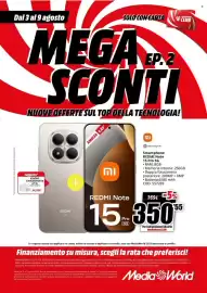 Volantino MediaWorld settimana 32 Pagina 5: Smartphone REDMI Note 15 Pro 5G €350,55