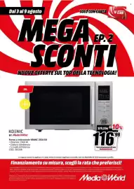 Volantino MediaWorld settimana 32 Pagina 50: Forno a microonde KMWC 2524 DS €116,99