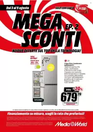 Volantino MediaWorld settimana 32 Pagina 56: Frigorifero Combinato LG €679,20