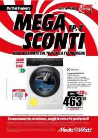 Volantino MediaWorld settimana 32 Pagina 63: Lavatrice EW6FZU29 Electrolux €463,20
