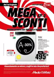 Volantino MediaWorld settimana 32 Pagina 64: Lavatrice Haier €495,20