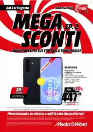 Volantino MediaWorld settimana 32 Pagina 7: SAMSUNG Smartphone Galaxy A57 5G 256GB €447,20