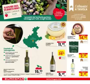 Volantino Eurospar Pagina 10: Pinot bianco Tre Venezie Araia €2,49, Lugana DOC Cantine di Verona €5,49