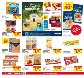 Volantino Eurospar Pagina 14: Barretta energetica Power crunchy Enervit €1,49, Cornetti Classici Mulino Bianco €1,99