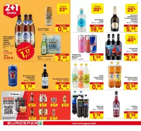 Volantino Eurospar Pagina 16: Bibite gusti assortiti Schweppes €0,99, Energy drink gusti assortiti Red Bull €1,09