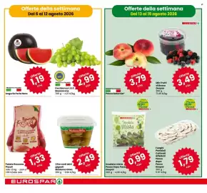 Volantino Eurospar Pagina 2: Funghi Prataioli Coltivati Affettati Passo dopo Passo Despar €1,79, Patate Rossana Pizzoli €1,33