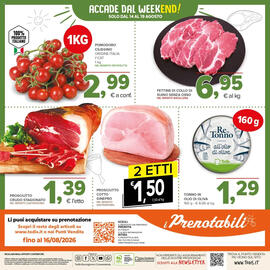 Volantino Todis Pagina 20: Re di Tonno all'olio di oliva €1,29, Prosciutto Crudo Stagionato €1,39