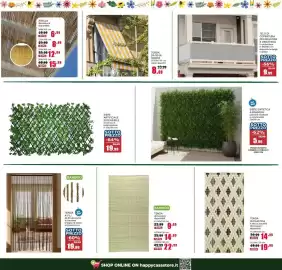 Volantino Happy Casa Pagina 10: TENDA DA SOLE HAWAII €8,99, Telo di copertura per balcone e ringhiera €9,99