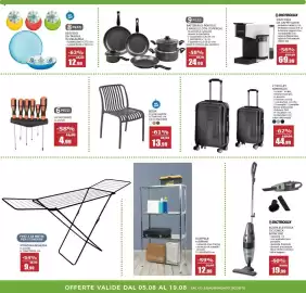 Volantino Happy Casa Pagina 19: DICTROLUX MACCHINA DA CAFFÈ €69,99, BATTERIA DI PENTOLE E PADELLE CON COPERCHI €24,99