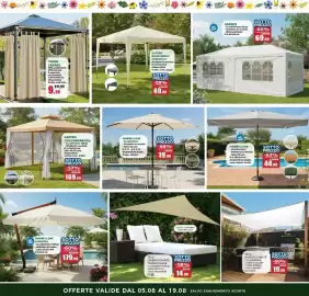 Volantino Happy Casa Pagina 2: TELO OMBREGGIANTE TRIANGOLARE €14,99, TENDA GAZEBO €9,99