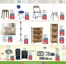 Volantino Happy Casa Pagina 31: Sedia con gambe in legno €13,99, SEDIA RICHIUDIBILE €7,99