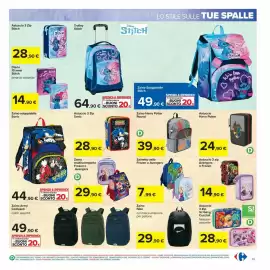 Volantino Carrefour Iper Pagina 33: Zainetto asilo Frozen o Avengers €7,99, Zaino sdoppiabile Sonic €44,90