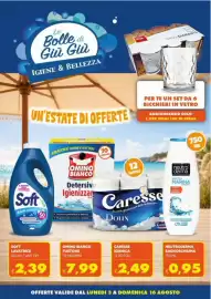 Volantino Le Bolle di Giù Giù Pagina 1: Neutroderma Bagnoschiuma €0,95, Soft Lavatrice €2,39