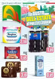 Volantino Al Discount Pagina 1: Regina carta igienica rotoloni €2,59, Algida Magnum Assortiti €3,19