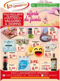 Volantino Supermercati Spesa Mia Pagina 1: Vera Naturale €4,85, Coca Cola €1,69
