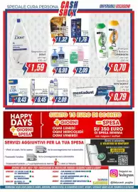 Volantino Italy Cash Pagina 12: Bagnodoccia DOVE €1,59, Assorbenti anatomici LINES LADY €0,43